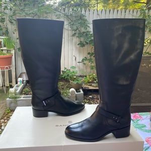 Black Leather Tall Boots Bandolino